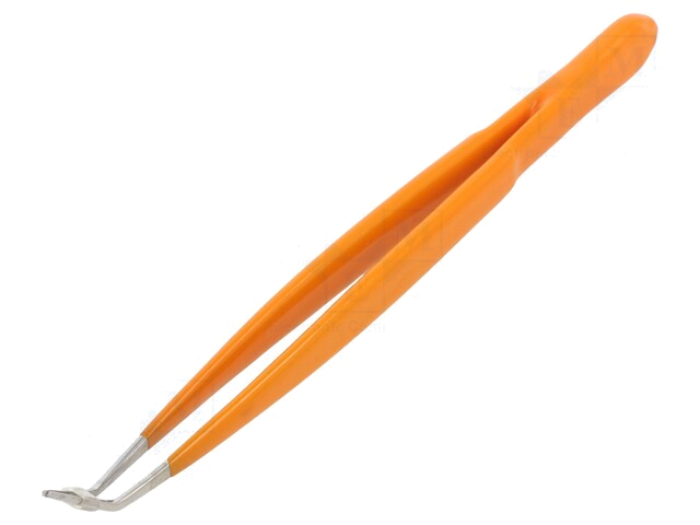 Pincet; 150mm; Bladen: gebogen; De vorm van de punt: plat Pincet; 150mm; Bladen: gebogen; De vorm van de punt: plat